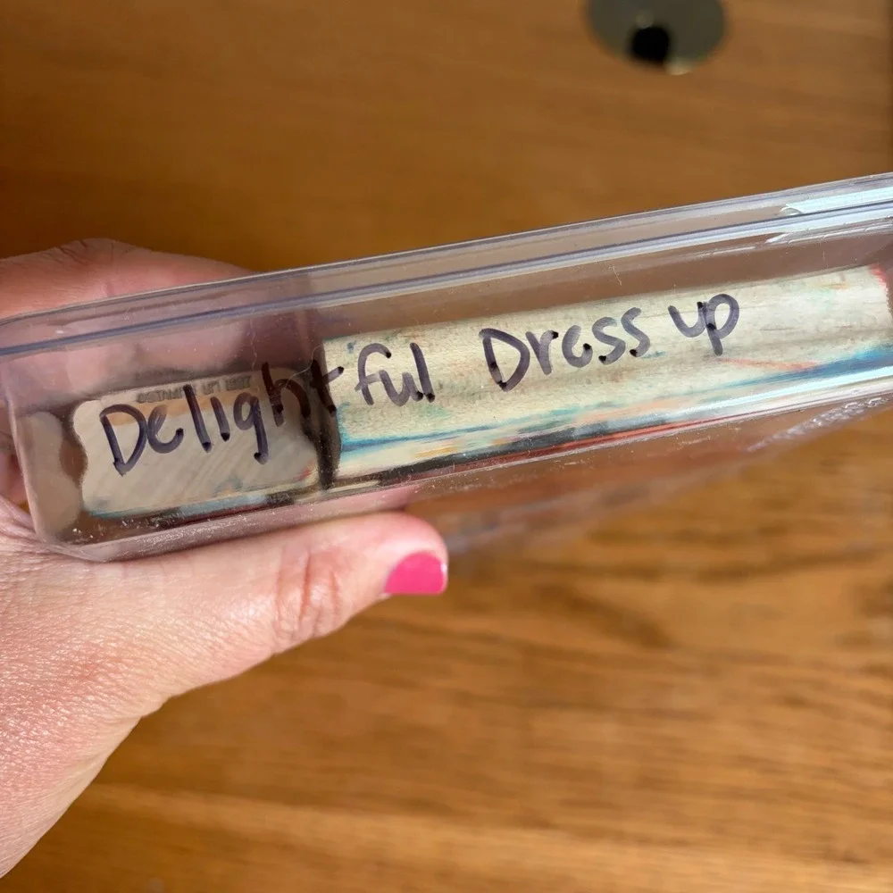 Stampin Up Delightful Dress Up Rubber Stamp Set 1997 Vintage Fashion Accessories